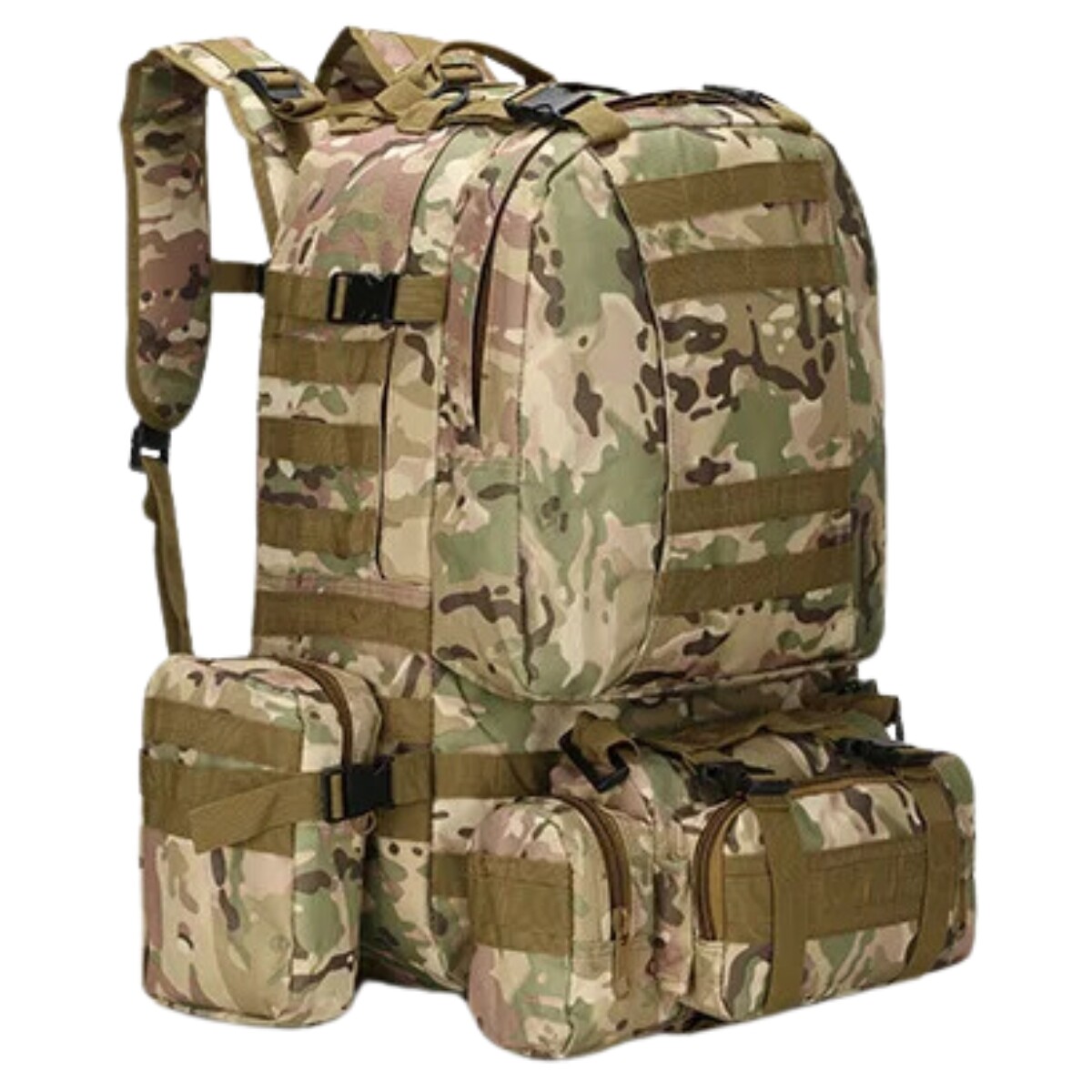 Mochila táctica 60 litros - Sistema MOLLE - Multicam 