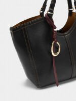 Bolso Tote Liso Con Cierre De Cremallera negro