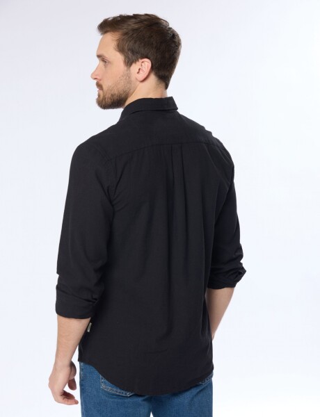 CAMISA DE LINO Negro
