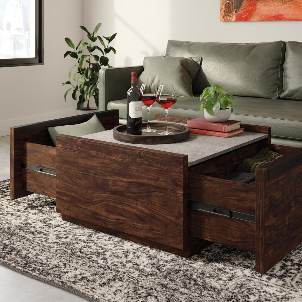Mesa de centro 2 cajones - Sauder - Linea Gate Collection Mesa de centro 2 cajones - Sauder - Linea Gate Collection