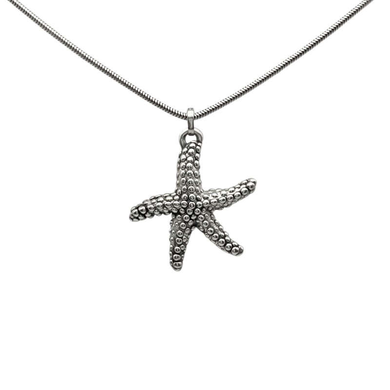 Dije Colgante Estrella de Mar-Plata 925 inflada-Sin Piedra-CP3358 sinpiedra