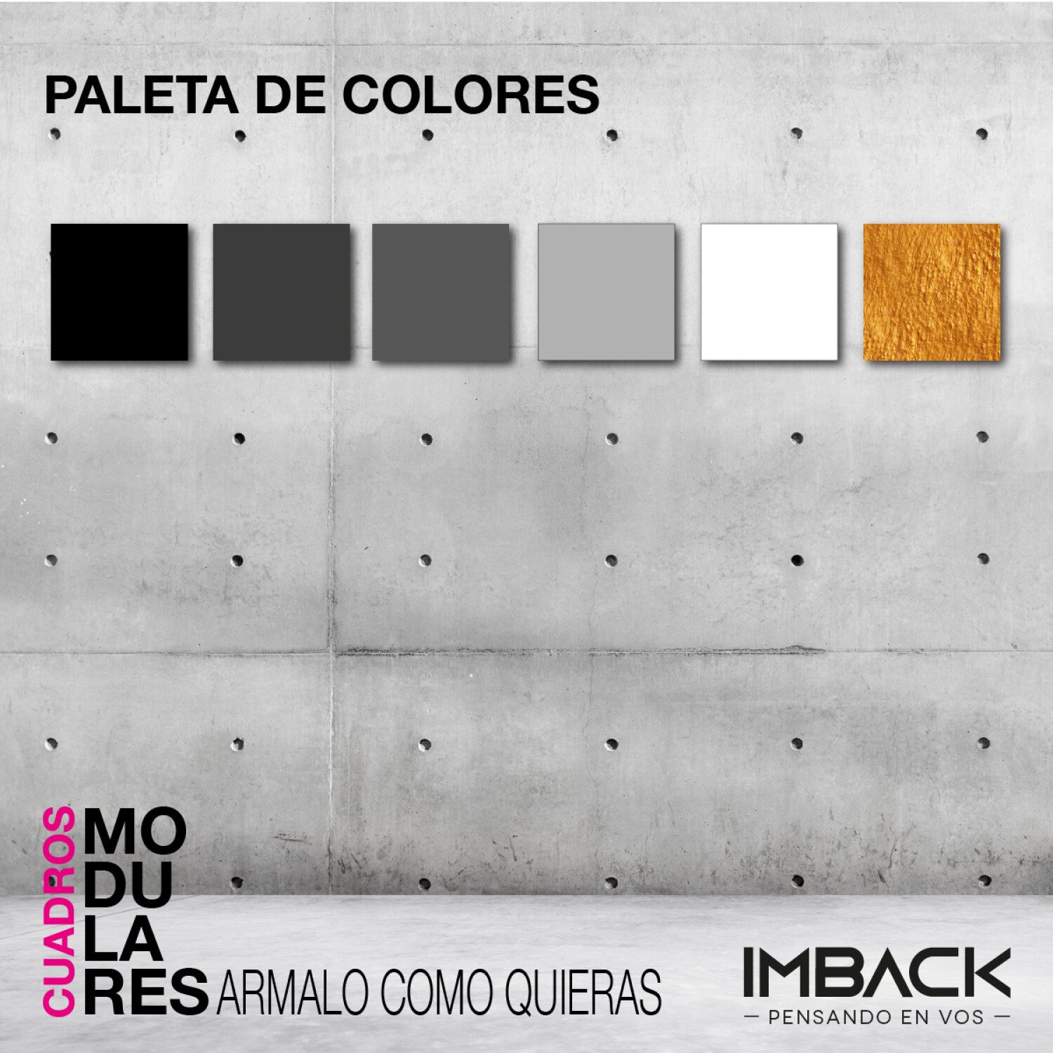 Cuadro Decorativo Moderno de Madera MDF Abstracto Incluye 15 Cuadrados de  Diferente Tamaño y Color — Clemur