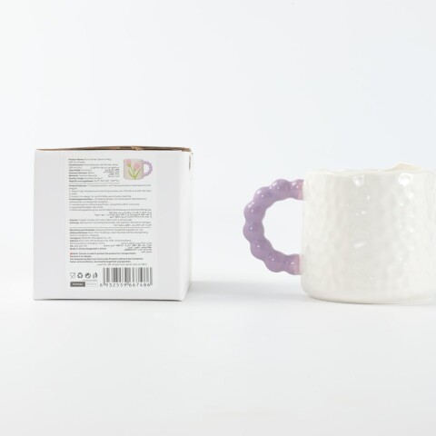 TAZA DE CERÁMICA SERIE FLORAL 350 ML (MORADO) TAZA DE CERÁMICA SERIE FLORAL 350 ML (MORADO)