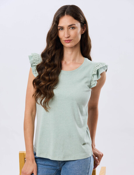 REMERA LISA DE ALGODÓN Verde