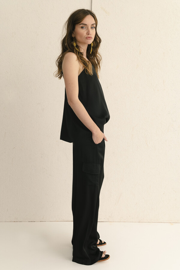 PANTALON CARGO NEGRO