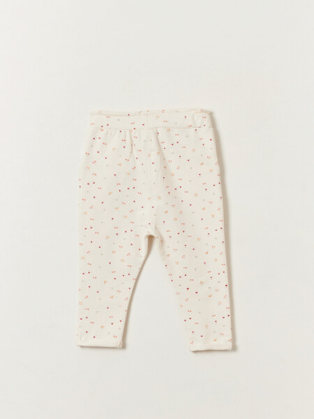 Pantalón deportivo estampado Flores Crudo