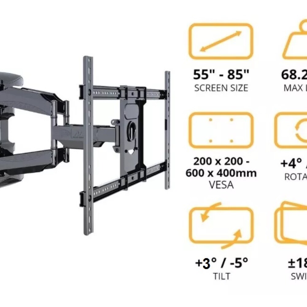 Soporte Tv Movil DE PARED Doble Brazo De 55 A 85 . Soporte Tv Movil DE PARED Doble Brazo De 55 A 85 .
