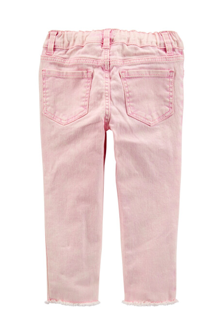 Pantalón de jean elastizado rosa 0