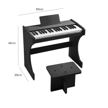 Órgano Teclado Musical Madera Clásico Beethoven Niño Negro