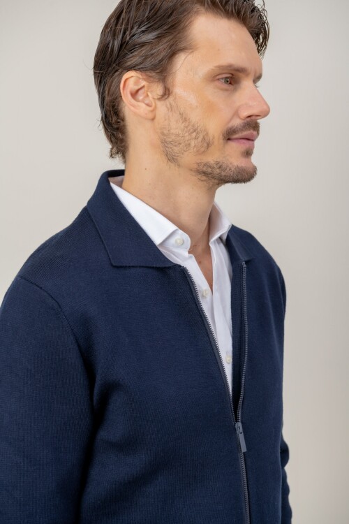 Overshirt zipper Azul marino
