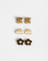 Hebillas Infantiles Set por 6 Hebillas - Combinacion Tricolor