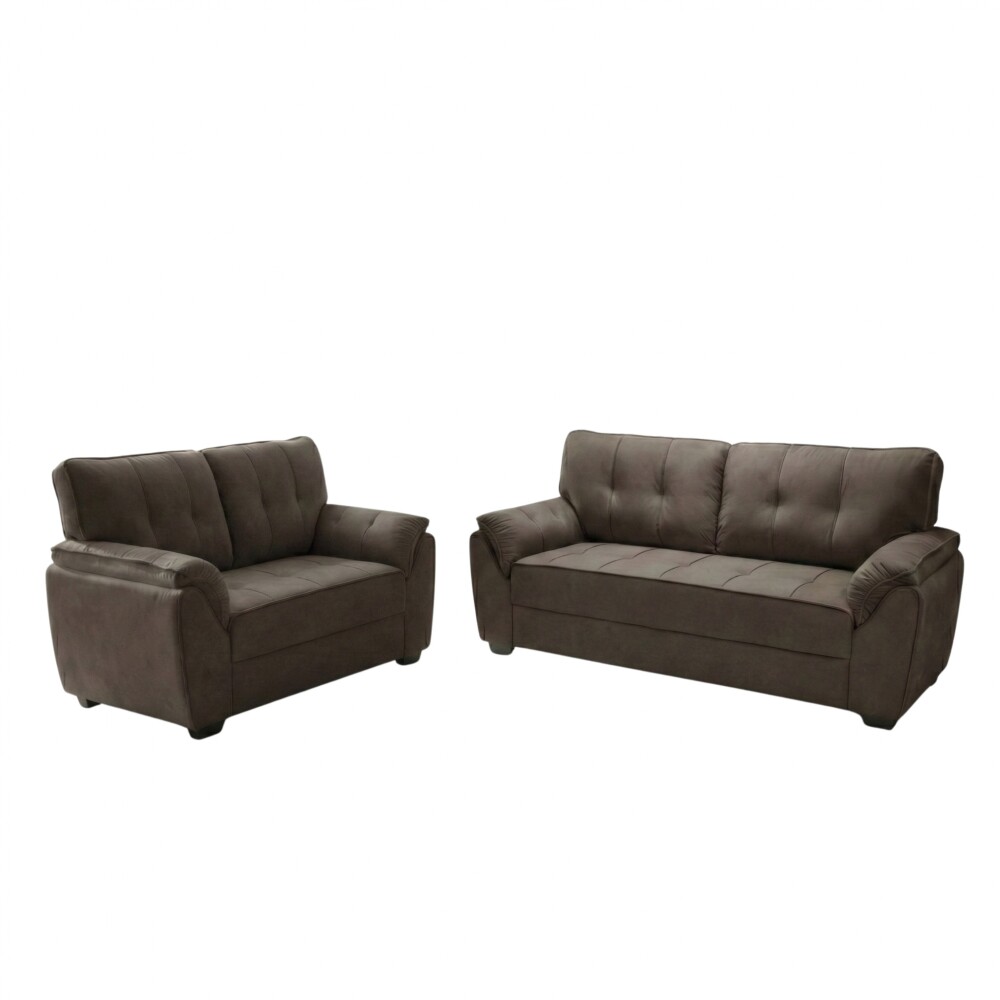 Juego De Living Sillones Sofá 2 Y 3 Cuerpos - Montana Marrón
