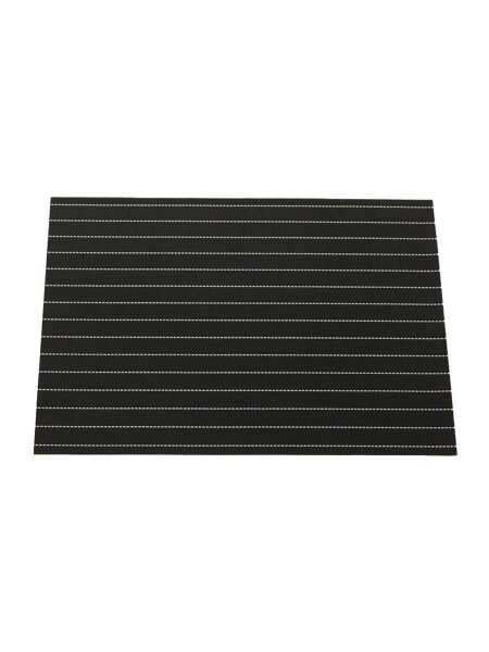 INDIVIDUAL RECTANGULAR A RAYAS NEGRO