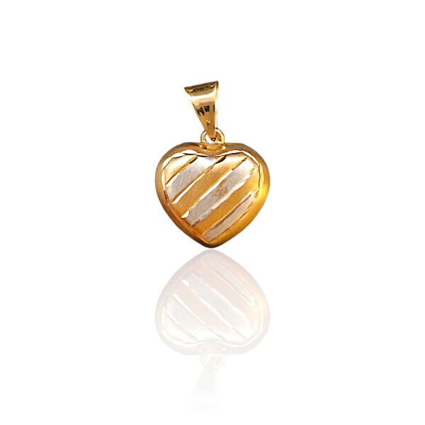 Dije Corazón-Oro bajo-Sin Piedra-CP8566 Sinpiedra