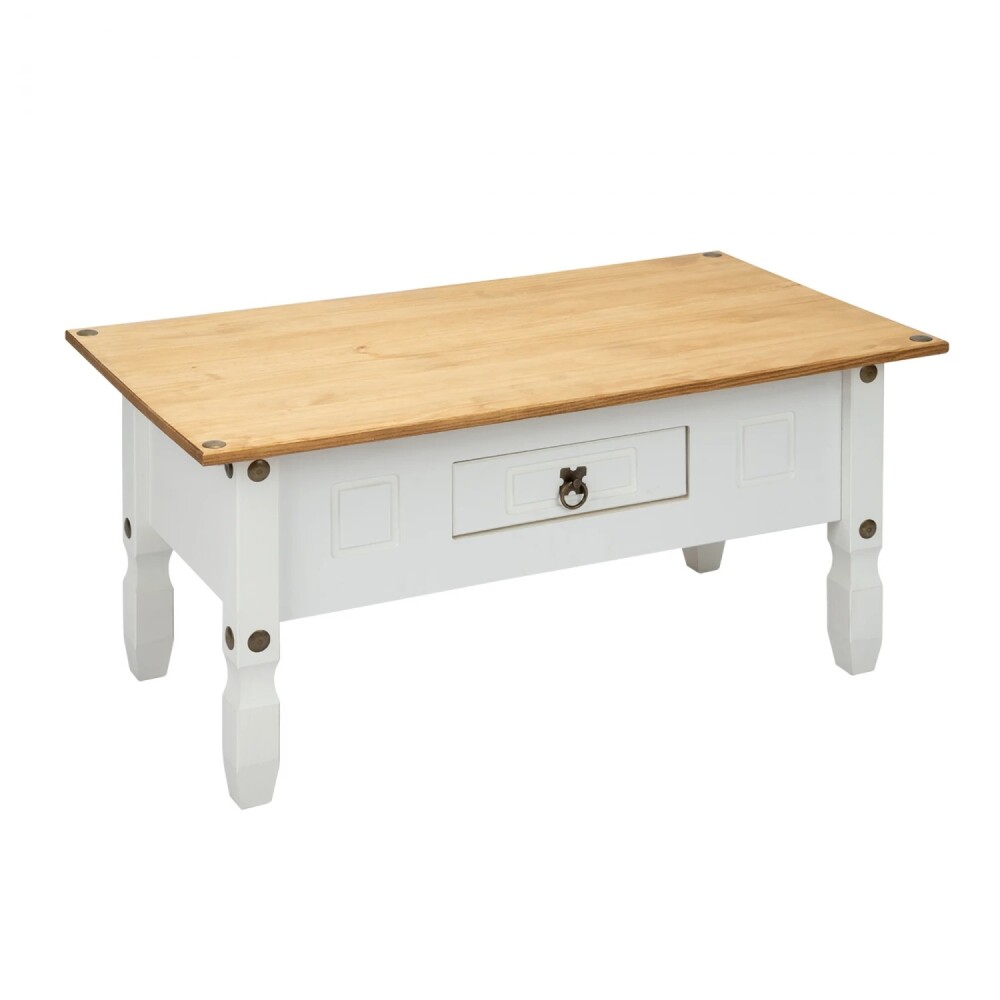 Mesa de Centro - Linea Mexicana - 100x60cm Blanco