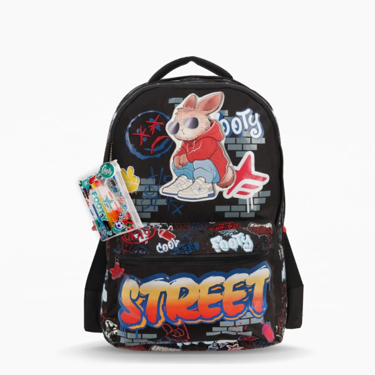 MOCHILA FOOTY STREET 18" - NEGRO - NEGRO 