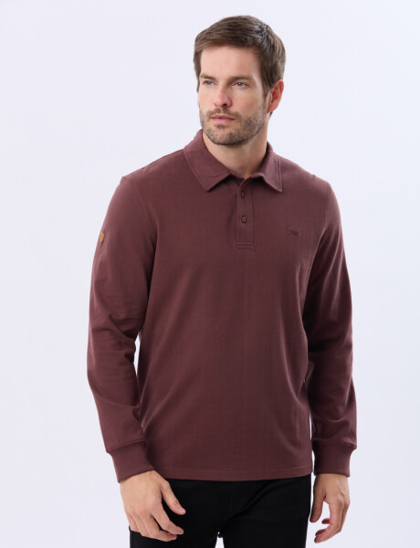 REMERA POLO JERSEY Bordo