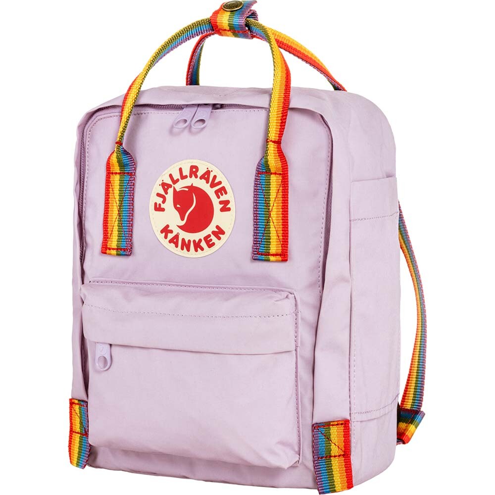 Mochila Fjallraven Kanken Rainbow Mini Unisex Pastel Lavender-Rainbow