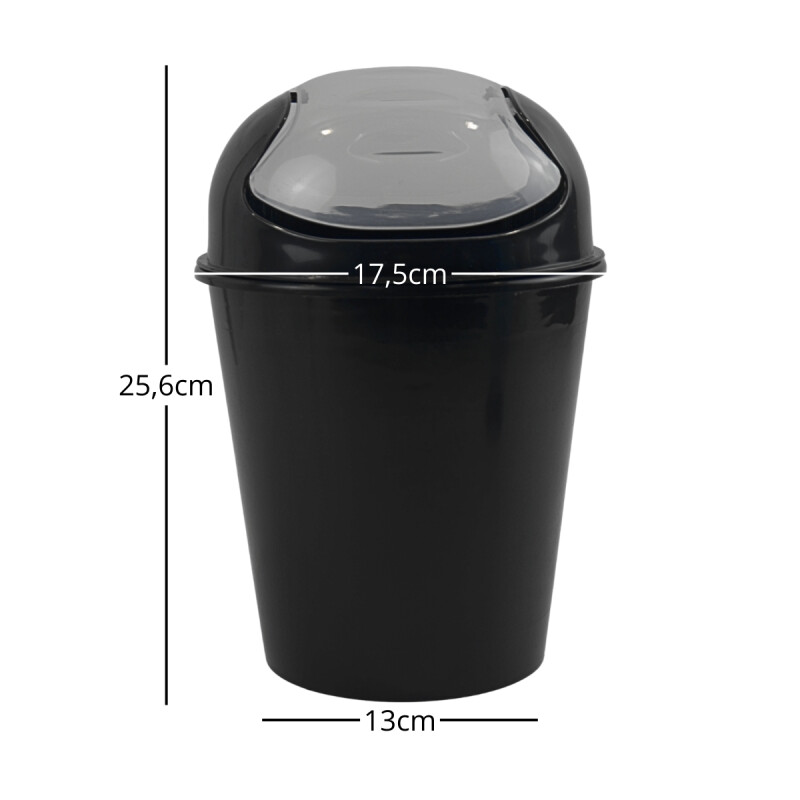 Papelera 3lts plástico NEGRO