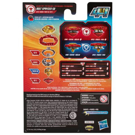 Beyblade Hypersphere Trompo + Lanzador Venom Hasbro Amarillo/Rojo