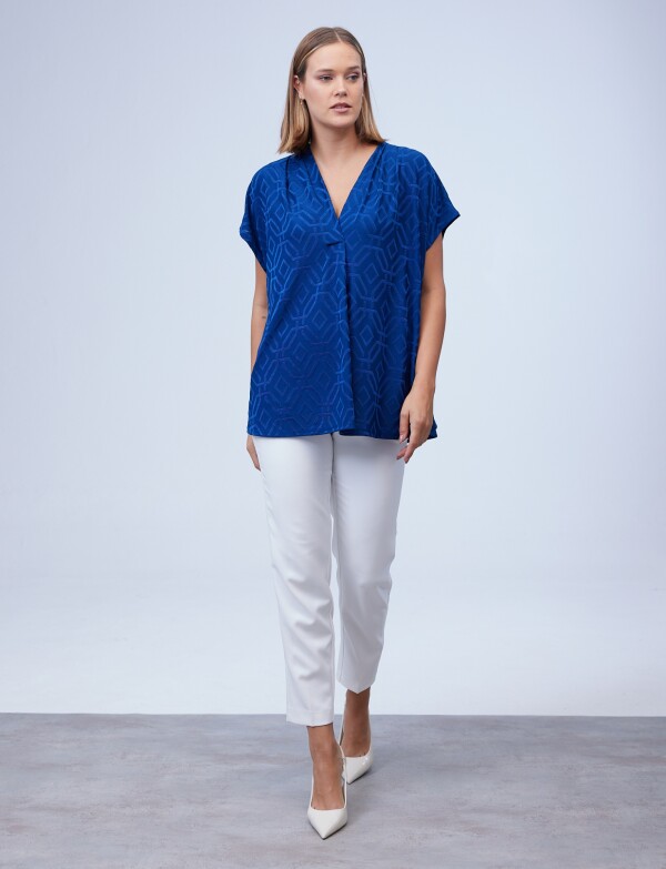 Blusa Labrada Oversize AZUL