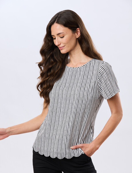BLUSA CLÁSICA Raya Negra