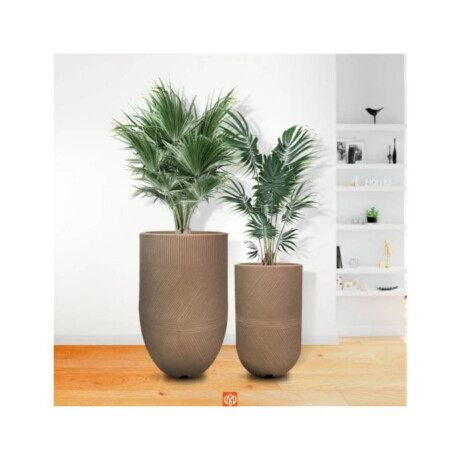 MACETA ARGOS 28X57 EFECTO PIEDRA BEIGE