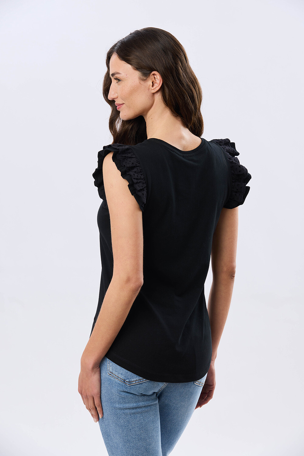 REMERA LISA DE ALGODÓN Negro