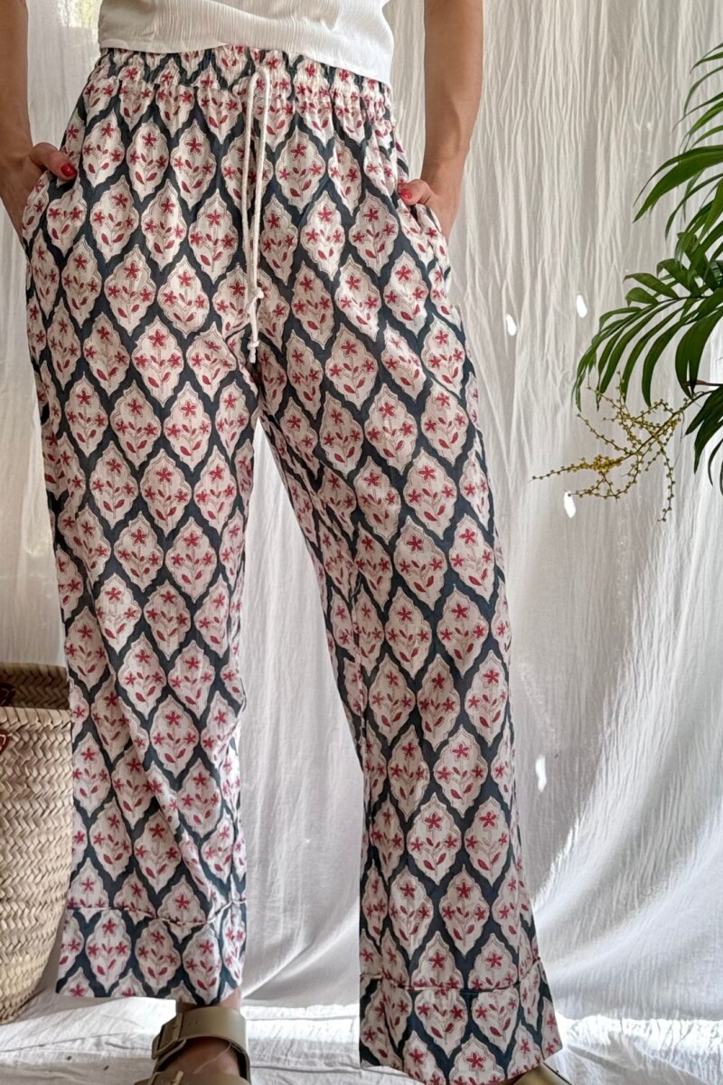Pantalon Joaco Flores rosas