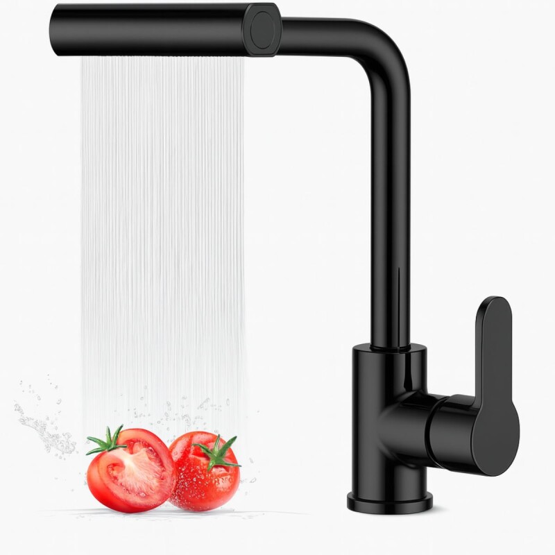Canilla Cocina Monocomando Griferia Giratorio 4 En 1 Negro Canilla Cocina Monocomando Griferia Giratorio 4 En 1 Negro