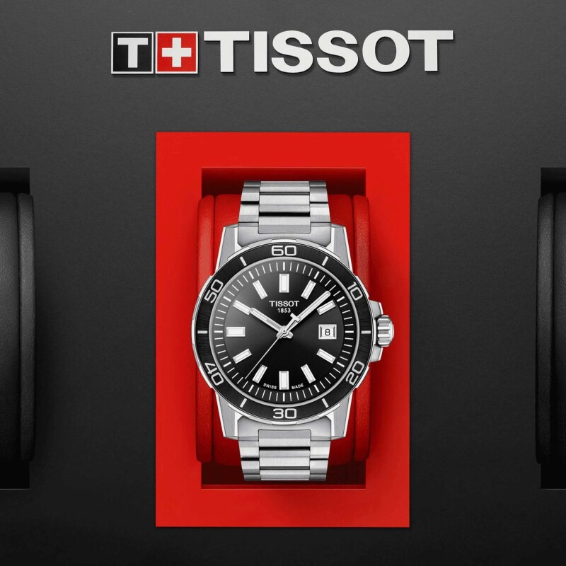 Reloj Tissot T1256101105100 Supersport Gent para hombre de acero plateado Reloj Tissot T1256101105100 Supersport Gent Para Hombre De Acero Plateado