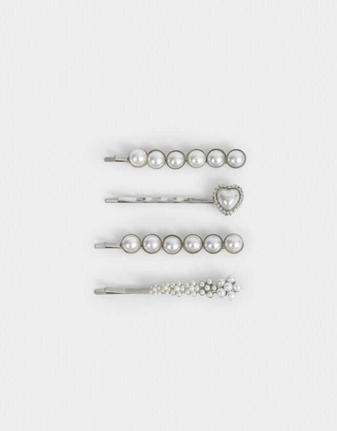 Horquillas Set Con perlas Set De Horquillas Con Perlas - Combinacion Bicolor