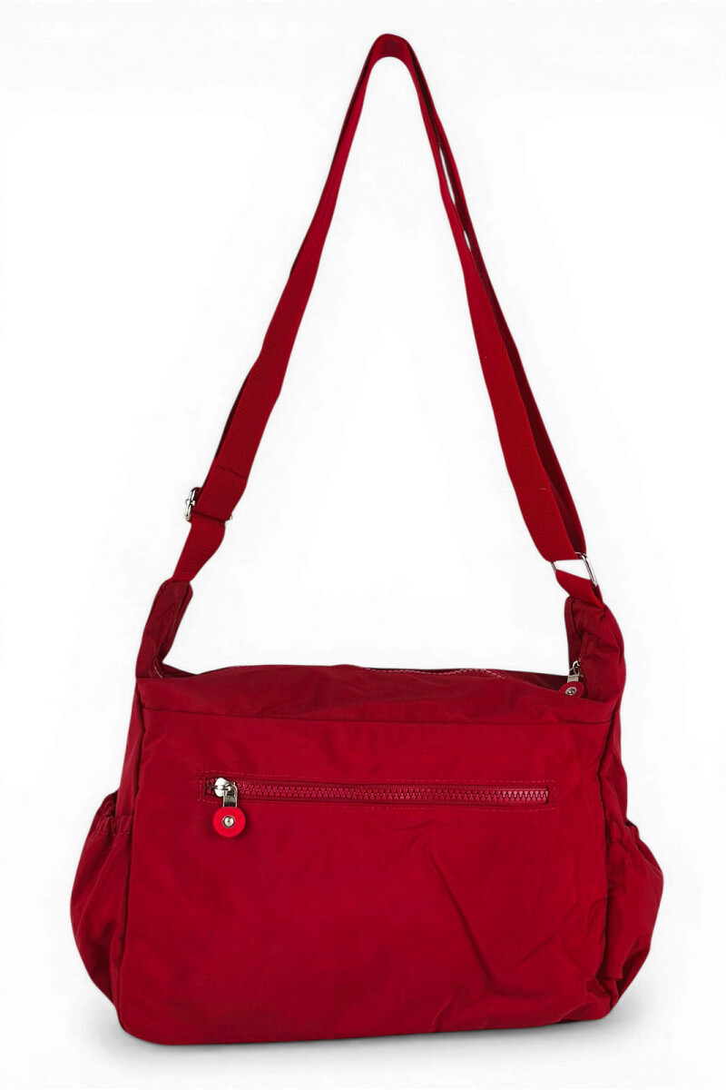 Morral con bolsillos Rojo