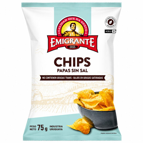 SNACK PAPA CHIPS EMIGRANTE 75G SIN SAL SNACK PAPA CHIPS EMIGRANTE 75G SIN SAL