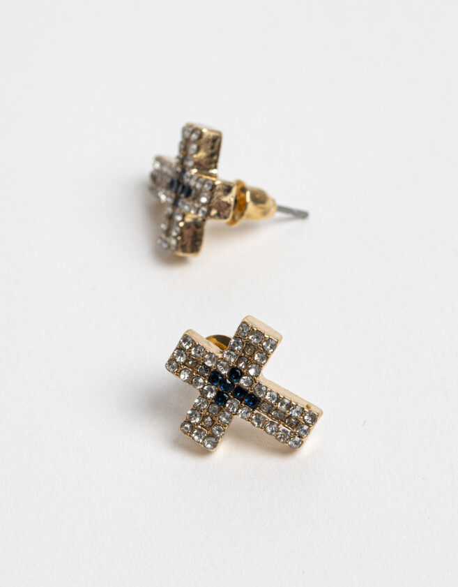 Aros Pasantes Religioso Aros Pasantes Cruces - Dorado