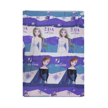 Acolchado Infantil Forzen 1 Plaza 100% Microfibra Violeta