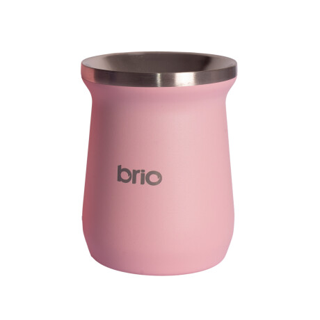 Set De Termo 1 Litro Y Mate Diseño Clásico brio Acero Inox Rosa