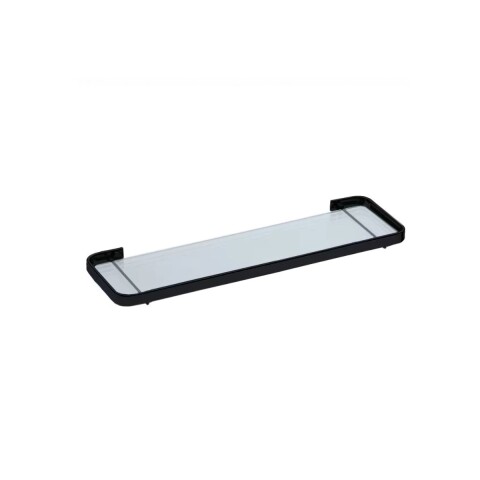 ESTANTE DE BAÑO EN VIDRIO 11 X 38 CM NEGRO MATE Estante De Baño En Vidrio 11 X 38 Cm Negro Mate
