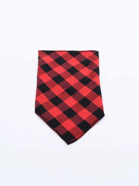 BANDANA MASCOTA CUADROS ROJO