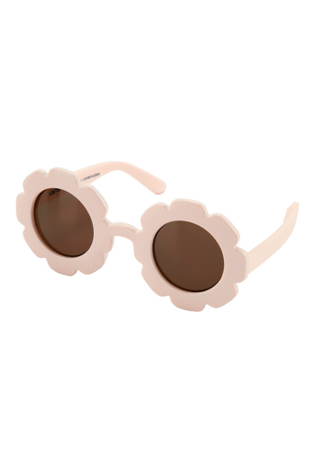 Lentes de sol, protección 100% UVA-UVB, diseño flor, rosados Sin color