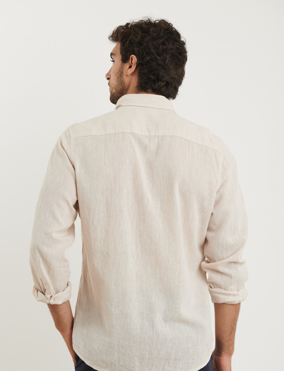 011665 CAMISA DE LINO HARRINGTON LABEL Natural