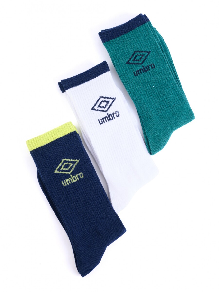 Media Umbro Pack x3 Diseño 11 U Umbro Hombre - 2v9 
