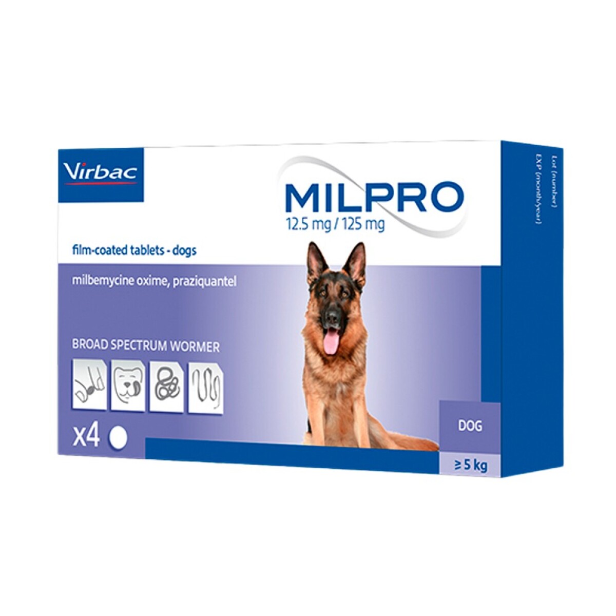 DESPARASITANTE MILPRO VIRBAC PERROS 12,5/125MG 