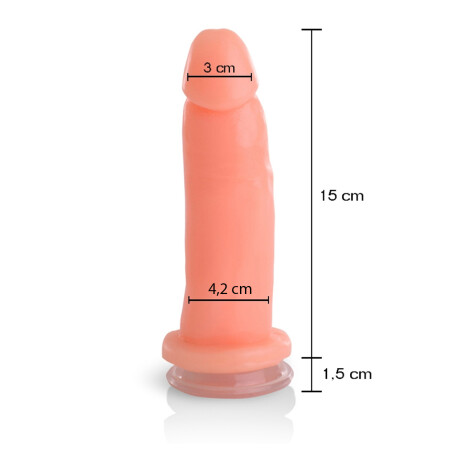 Vibrador Normal Con Ventosa Piel