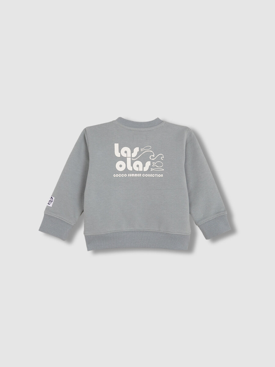 Sudadera Con Print Azul