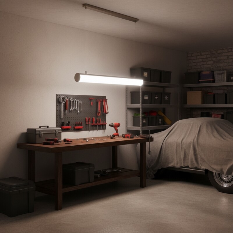 LUMINARIA LINEAL HANNOVER DE SUSPENDER O ADOSAR 72W LED INTEGRADO - 240CM Luminaria Lineal Hannover 72W 240CM Luz Neutra