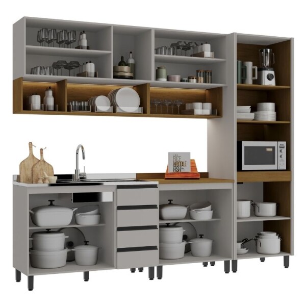 COCINA MODULADA 2.7 MT CON LUZ - ALMA COCINA MODULADA 2.7 MT CON LUZ - ALMA