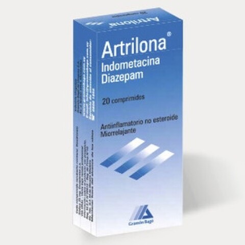 Artrilona Indometacina Diazepam 20 Comprimidos Artrilona Indometacina Diazepam 20 Comprimidos