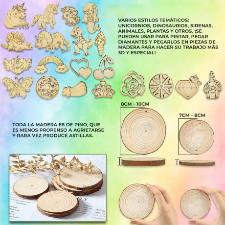 Set Artesanías Madera 2126p Pinturas Diamantes Niños Jug027011