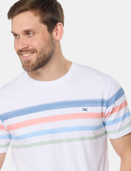 REMERA RAYADA Blanco